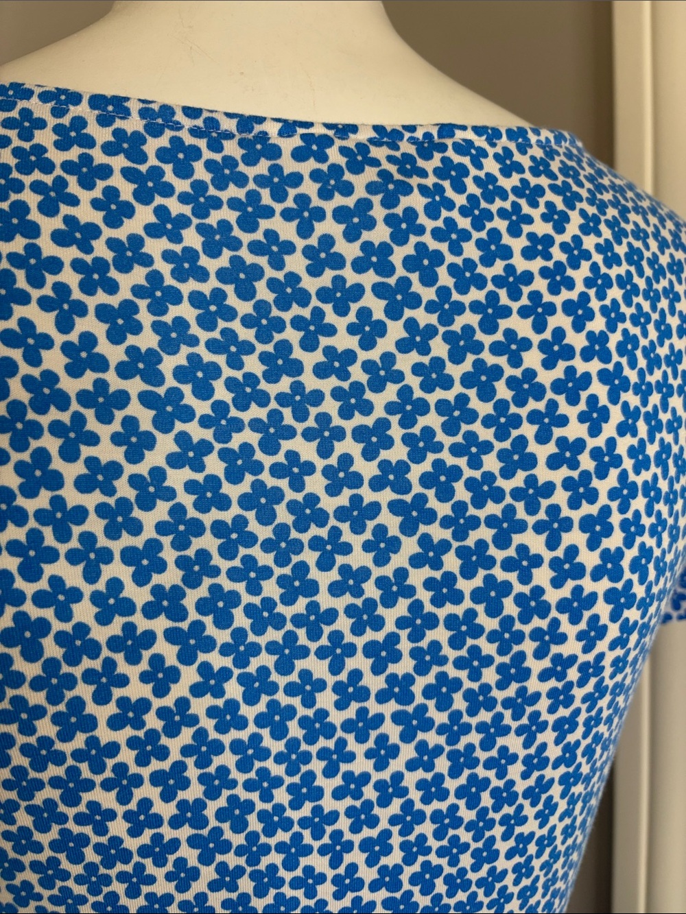 Boden Amelie Brilliant Blue Daisy Bud Print Short Sleeve Dress Knee Length Sz 6 - Picture 10 of 15